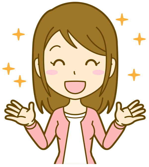 喜ぶ女性